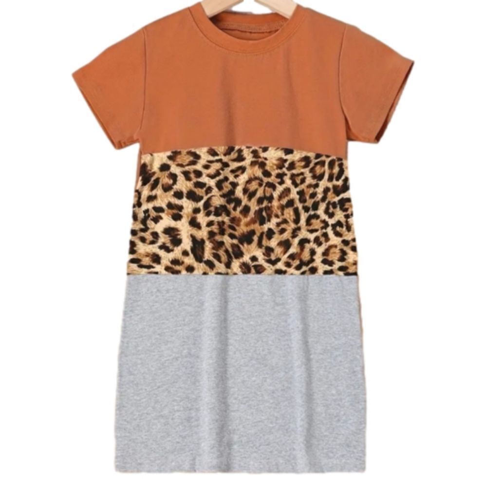 Girl's color block tshirt dress sz 4-5Y